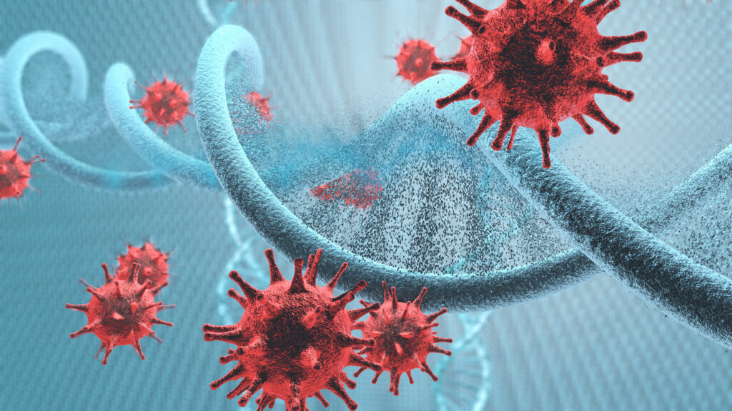 graphic of H I V cell 