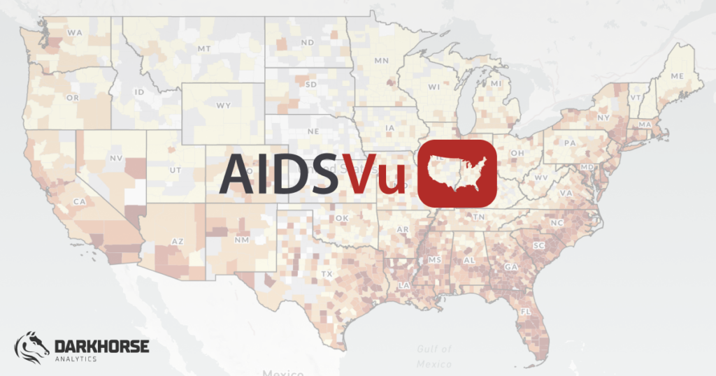 AIDS V U map graphic with logo