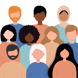 graphic image of group of diverse people