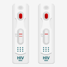 two HIV testing sticks